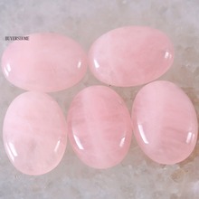 18x25MM Oval Natural Stone Bead Pink Crystal CAB Cabochon For Jewelry Making DIY Bracelet Necklace 5Pcs K573 2024 - buy cheap