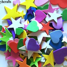 1bag/LOT Mix star hearts foam stickers Craft material Early learning educational toys Color learning Kindergarten reward label 2024 - buy cheap