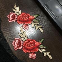 Hot Sale 2 Pieces 18*8.5cm Beautiful Embroidery Lace Fabric Flower Neckline Collar Venise Lace Applique 2024 - buy cheap