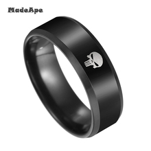 MadApe 8 мм кольца с символами черепа из нержавеющей стали высшего качества черного цвета кольца для женщин и мужчин кольца для вечеринок большой размер 6-12 2024 - купить недорого