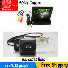4.3 'carro monitorar + sony hd estacionamento câmera de visão traseira do carro para Benz Classe C-300 W219 CLS W211 W203 E-Classe-Classe R350 R500 ML350 2024 - compre barato