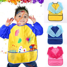 Avental de pintura infantil à prova d'água, avental para camisa de manga comprida para crianças e meninos e meninas 2024 - compre barato