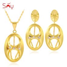 Sunny Jewelry Big Jewelry Set For Women Necklace Earrings Pendant Dubai Fashion Jewelry For Anniversary Gift Jewelry Findings 2024 - buy cheap