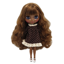 ICY DBS Blyth doll Super black skin joint body smooth face Dark brown hair. No.BL0623 2024 - buy cheap