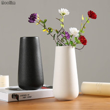 Керамическая ваза в скандинавском стиле, белая и черная ваза, китайские ремесла, аксессуары для украшения домашнего стола, контейнер для цветов для украшения гостиной 2024 - купить недорого
