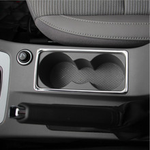 Stainless Steel Car Interior Water Cup Holder Frame Decoration Cover Sticker For Skoda Octavia a7 a 7 2015 2016 Auto Accessories 2024 - buy cheap