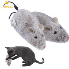 Популярная заводная игрушка-мышь для кошек, собак, домашних животных, Симпатичные плюшевые крысы, механические двигающиеся крысы для детской игрушки 2024 - купить недорого