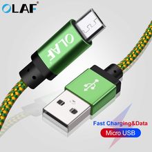 Olaf-cable Micro USB de carga rápida para teléfono móvil, Cable de datos de 25cm, 1m, 2m, 3m, 5V/2A para Samsung, Huawei, Xiaomi 2024 - compra barato