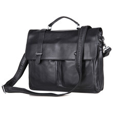 Nesitu High Quality Black Genuine Leather Men Briefcase Messenger Bag Portfolio 14'' Laptop Business Male Men's Office Bag M7100 2024 - buy cheap