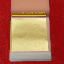 25 sheets per booklet 8.5X8.5cm transfer Gold Leaf Genuine gold foil sheet  24k Edible Gold Leaf free shipping 2024 - buy cheap
