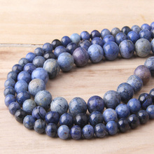 Genuine Matte Sodalite Round Bead 6 mm 8 mm 10 mm 12 mm Natural Frosted Blue Veins Gem Stone Loose Beads For DIY Making Jewelry 2024 - buy cheap