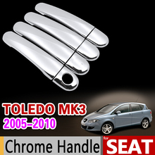 for Seat Toledo MK3 2005-2010 Luxurious Chrome Handle Cover Trim Set 5P 2006 2007 2008 2009 Car Accessories Sticker Car Styling 2024 - buy cheap