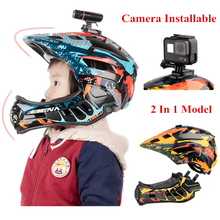 Capacete infantil para ciclismo, câmera para segurança das crianças, capacetes de bicicleta para esportes com carregamento usb, lanterna traseira 2024 - compre barato