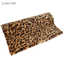 Lychee Life de piel con estampado de leopardo, tela artesanal hecha a mano, accesorios de costura, ropa, decoración del hogar, 50x160cm 2024 - compra barato