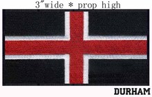 Дарем, английским флагом, 3 "широкий патч для вышивки для полноцветного/красного и белого крестов/оушензида 2024 - купить недорого
