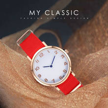 Fashion Women/ Men's Nylon Alloy Analog Quartz Wrist Watch Business Watches 2024 - buy cheap