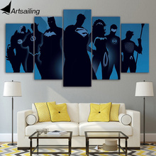 5 piece canvas painting comics superheroes HD posters and prints canvas painting for living room free shipping XA-1931A 2024 - buy cheap