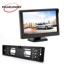 European License Plate Reversing Camera Car Monitor HD Desktop Silver/Black Wireless Transmitter Parking Monitor LED  5 Inch TFT 2024 - buy cheap