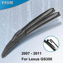 YITOTE Windscreen Hybrid Wiper Blades for Lexus GS350 Fit Hook Arms 2007 2008 2009 2010 2011 2024 - buy cheap