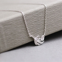 Leather Leaf Fresh Sweet Wild 925 Sterling Silver Clavicle Chain Temperament Personality Trendy Female Necklace SNE261 2024 - buy cheap