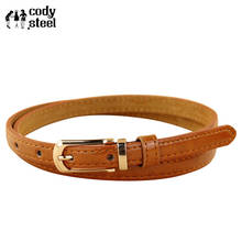 Cody Steel Candy Colors Womens Buckle Belt Fashion Pin Buckle Leather Buckle Belt Female Casual PU Belt Brand Woman 2024 - buy cheap