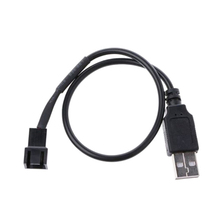 1 PC Black 32cm Adapter Cable USB 2.0 A Male To 4-Pin Connector Adapter Cable For 5V Computer PC Fan 2024 - buy cheap