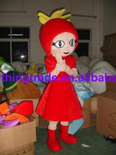 HOT Cute Adult lovely red girl mascot fancy dress costumes Halloween cartoon party costumes adult size 2024 - buy cheap