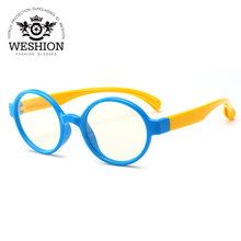 Óculos redondo bloqueador de luz azul, óculos antirreflexo transparente para crianças meninos e meninas 2024 - compre barato