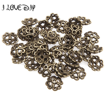 Wholesale 100pcs in Bulk Bronze/silver Flower Metal Bead Caps  8mm for DIY Jewelry Making Alloy (Lead and Nickel Free) 2024 - buy cheap