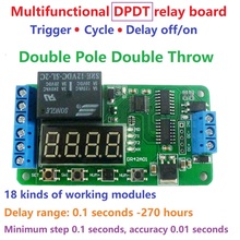 Dual channel DC 12V Multifunction DPDT Delay Relay Time Switch Turn on/off PLC Module for Polarity switching  Stereo Audio 2024 - buy cheap