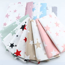 160cm*50cm cotton PALE MAUVE BLUE GREY GREEN BLACK RED CAMEL PINK WHITE star fabrics for DIY bedding patchwork handwork decor 2024 - buy cheap