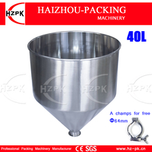 HZPK 304 316 Stainless Steel Hopper Use With Paste Filling Machine 30 Liters Volume Can For Honey Chili Paste Water Drinks 40 L 2024 - buy cheap