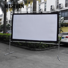 72-150 inch 16:9 MESEVEN Outdoor Watch Movie Portable White Canvas Front Rear Back Projector Screen Stand Bracket Frame with Bag 2024 - buy cheap