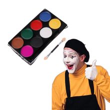Pintura corporal de 8 colores, Kit de Arte de maquillaje, pigmento, elegante, para fiesta de Halloween, 1 Juego 2024 - compra barato