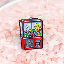 Cartoon Fun Coin Candy Machine Game Machine Enamel Brooch Alloy Cowboy Badge Shirt Bag Cute Sweet Pin Jewelry Gift For Kid 2024 - buy cheap