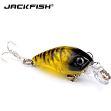 JACKFISH 1 шт., 4,5 см, 4 г, жесткая приманка для рыбалки, блесна, приманка для ловли окуня, кренкбейт, приманка для форели с крючком 10 # 2024 - купить недорого