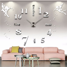 Reloj de pared Digital de cuarzo silencioso 3D, pegatinas de espejo acrílico para decoración de sala de estar, bricolaje 2024 - compra barato