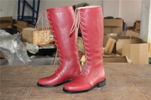 Сапоги для верховой езды Aoud Saddley, кожаные сапоги для верховой езды, высококачественные ботинки на молнии сзади, красные ботинки унисекс с лямкой на шее 2024 - купить недорого