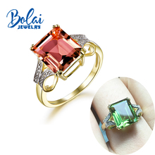 Anel com pedras preciosas bolaijewelry, anel 925 prata esterlina, melhor presente para mulheres 2024 - compre barato