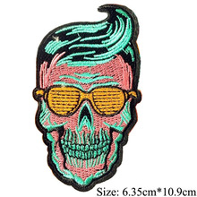 Colorful skull Iron On Embroidered Patches For Clothing/cap/shoes,Garment Apparel Accessories military patch 2024 - buy cheap