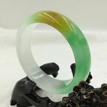 0148 Китайский Натуральный красивый зеленый нефритовый браслет 2024 - купить недорого