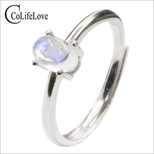 Ювелирные изделия CoLife простое кольцо из серебра 925 пробы с лунным камнем для молодых девушек, кольцо из натурального лунного камня, серебряный с лунным камнем, ювелирные изделия из лунного камня 2024 - купить недорого