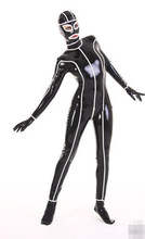 Latex Pure Rubber Unisex Full Cover Bodysuit With Mask Gloves and Socks Size XXS-XXL 2024 - buy cheap