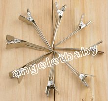 20pcs 45mm Silver DIY Single Prong Pinch Alligator Hair Clips Metal Hairpins no Teech  headwear Accessory FJ3216 2024 - buy cheap