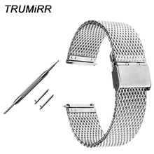 20mm 22mm Milanese Watchband + Quick Release Pins for IWC Watch Band Stainless Steel Strap Wrist Bracelet Black Silver + Tool 2024 - buy cheap