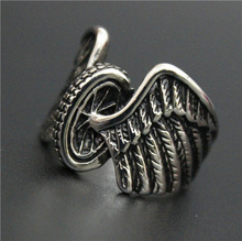 Drop Shipping Fashion Wheel Ring With Wings Punk Gothic Ring 316L Stainless Steel Hot Free Biker Ring 2024 - buy cheap