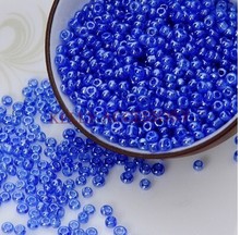 Cuentas de semilla de cristal azul real, 2MM, 200g por lote, artesanía para hacer joyería, Charms 2024 - compra barato