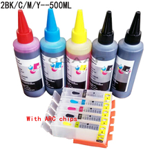 Coaap-cartucho de tinta recarregável para impressora canon pixma mg5450 mg5550 mg6450 ip7250 mx925 mx725 ix6850, 5 cores 2024 - compre barato