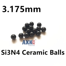 Бесплатная доставка 100 шт 3,175 мм 1/8 "SI3N4 керамические шарики нитрида кремния, используемые в подшипнике/насосе/линейном слайдере/валвс шары G5 2024 - купить недорого