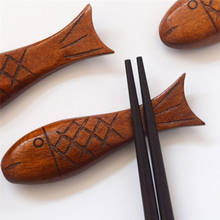 Креативные деревянные палочки для еды в форме рыбы, подставка для хранения, палочки для еды, китайский стиль, подарок, кухонная посуда 2024 - купить недорого
